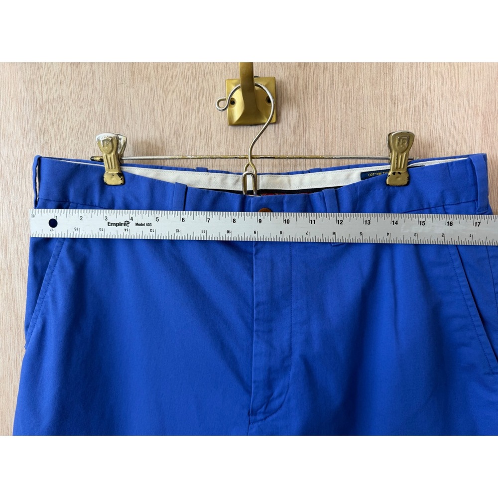 Polo Ralph Lauren Mens Royal Blue Cotton Twill Stretch Chino Pants 35x26 - Picture 2 of 5